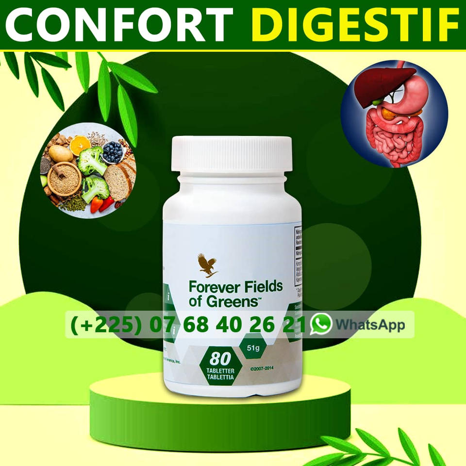 Forever Fields of Greens complément nutritionnel pour soutenir le confort digestif