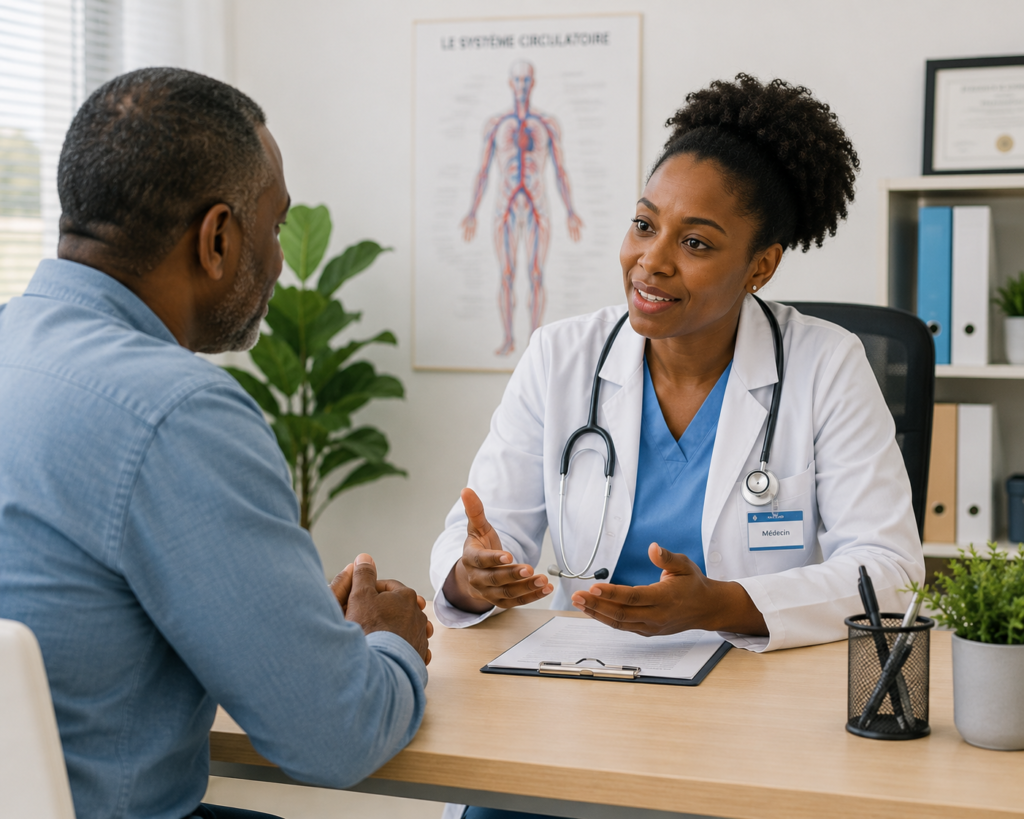 Consultation médicale dans un cabinet moderne